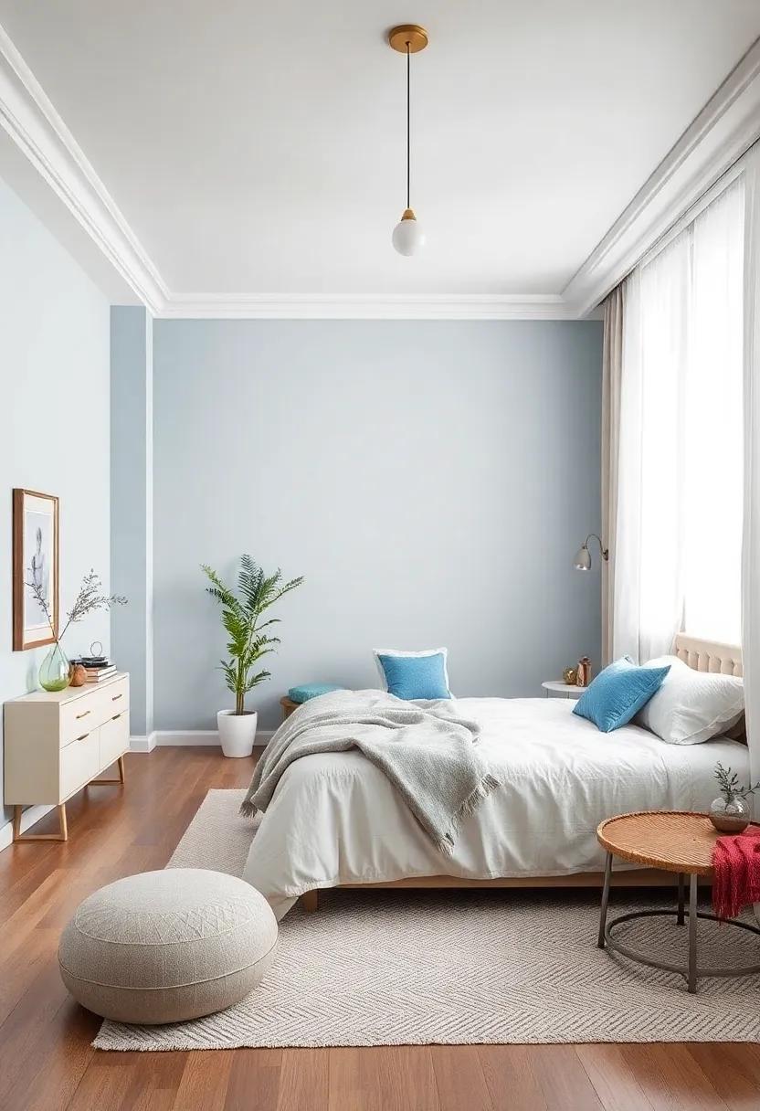 Pale Dusty‌ Blue Calm: Bring ⁤gentle ‌calm with dusty blue tones that add subtle ⁤sophistication