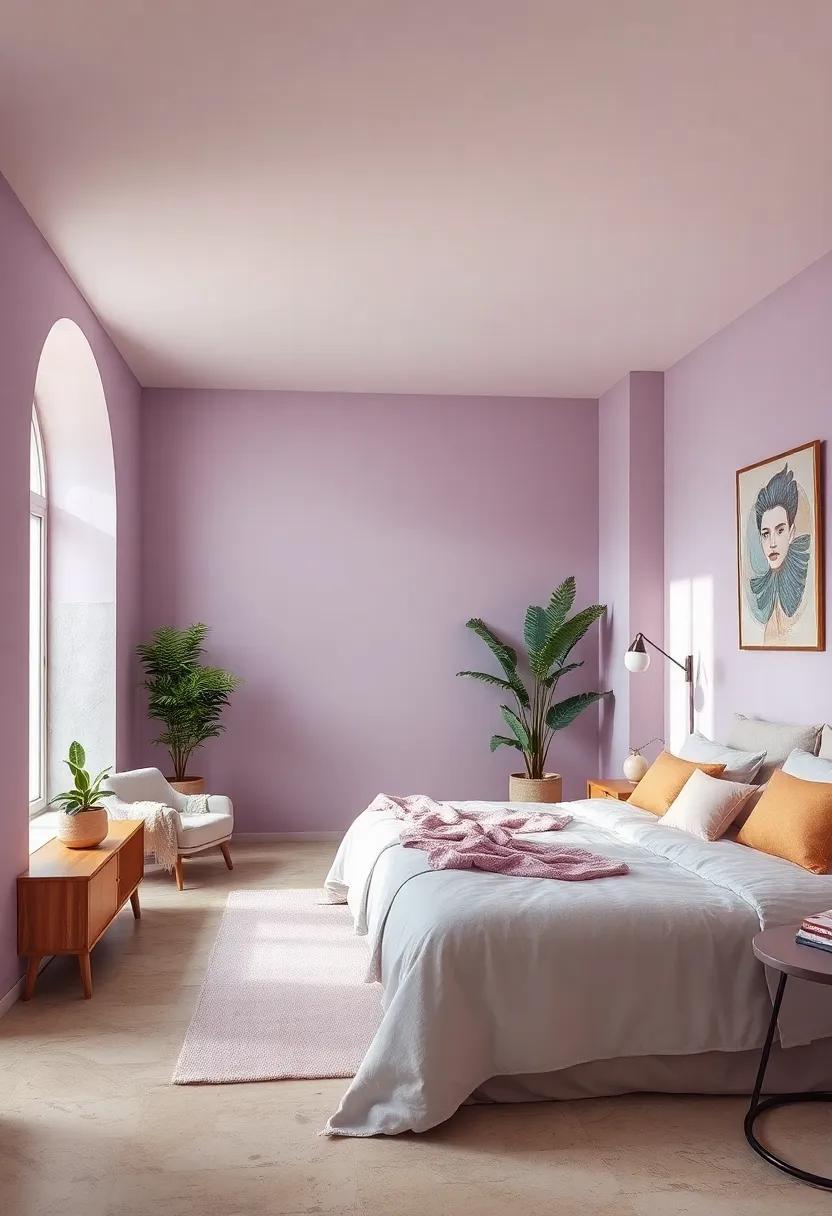 Soft Lilac Dreams: Invite dreamy calmness with soft lilac, blending coolness with​ a hint of⁢ warmth