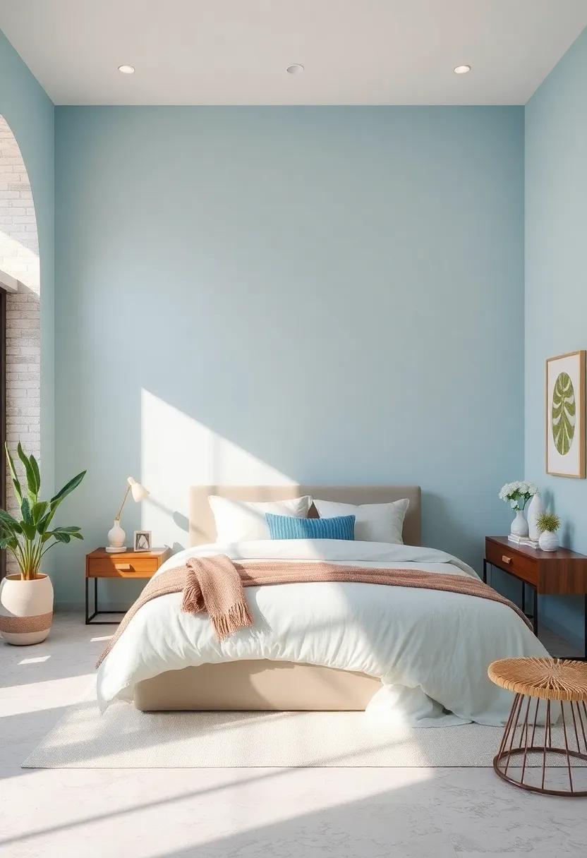 Pale Sky Blue Reflections: ⁣Mimic clear skies indoors with pale sky⁤ blue for spacious, airy‍ feelings