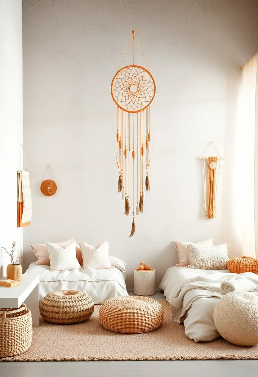 Bohemian Beach Breeze: Soft sandy colors⁤ and ⁤seashell accents with a nautical-themed dreamcatcher capturing the ⁣essence of coastal ⁤calm