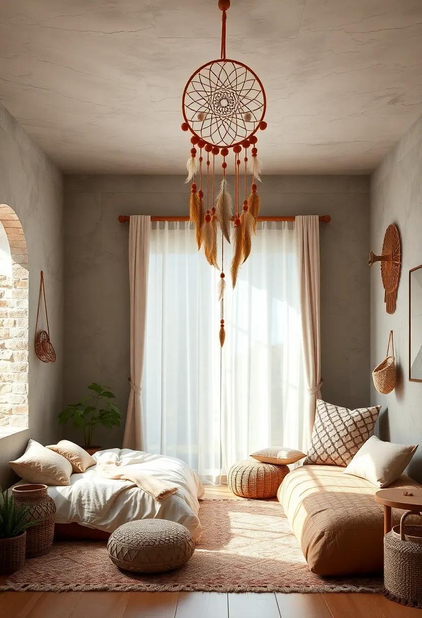 Soft Safari: Animal ⁣motifs and warm neutrals combined with a ⁤feather-heavy dreamcatcher evoke ⁤the calm of the savannah