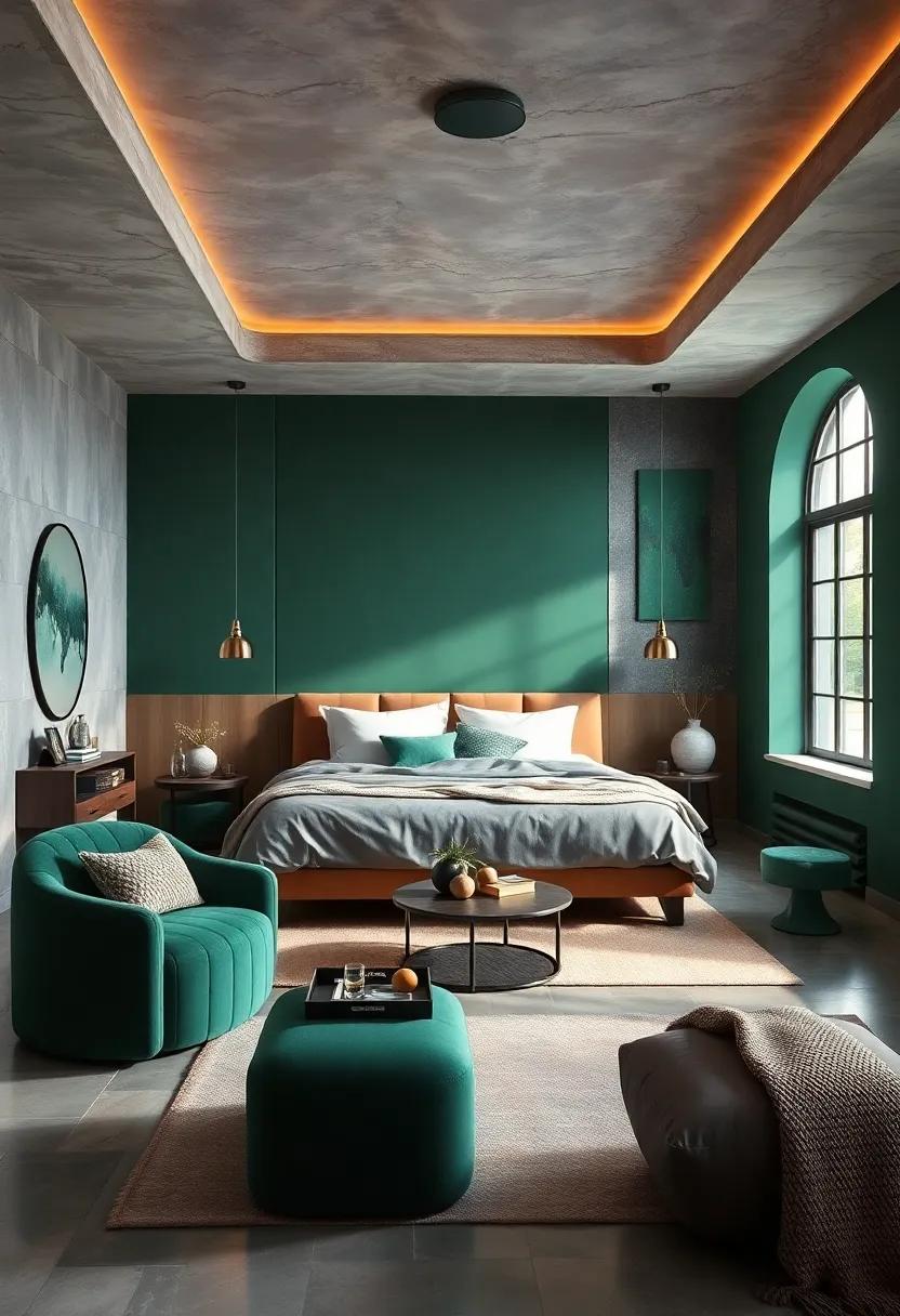 Deep Emerald Green:⁢ Infuse your bedroom​ with a rich, jewel-toned green that evokes tranquility and luxury