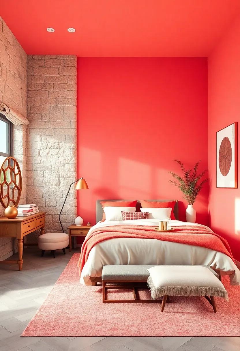 Vibrant Coral Pink: Add a playful yet ⁣sophisticated touch ‍with ‌a bold coral⁣ that brightens‌ the room instantly