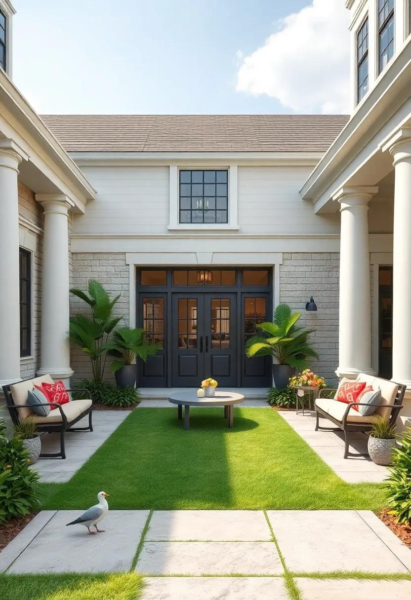 Place identical benches or seating areas on either⁣ side of your yard to maintain visual harmony ‌and offer relaxation spots