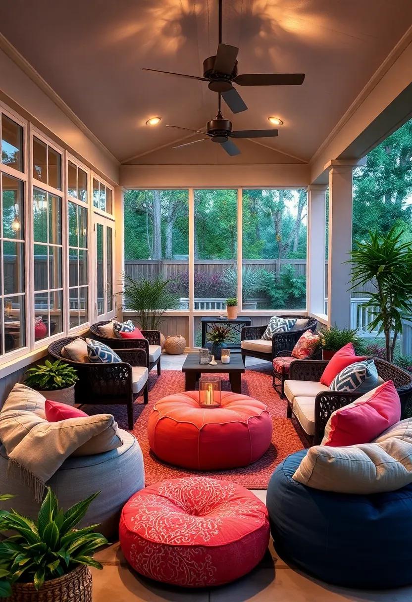 Scatter Outdoor‌ Poufs for Flexible and Casual Seating Options