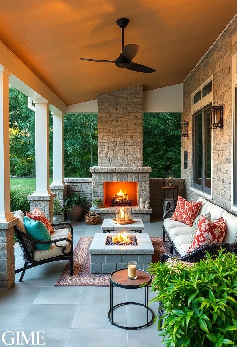 Integrate a Small Fireplace or‍ Fire Pit for a Touch of Rustic ‌Charm