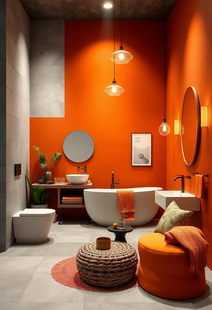 Bold Mustard Yellow Vanity Against Crisp White Tiles