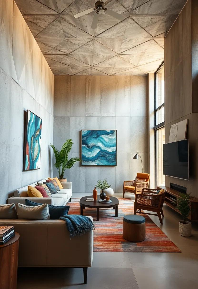 futuristic Digital Grids⁣ Combined⁤ with Rustic Patchwork Textures