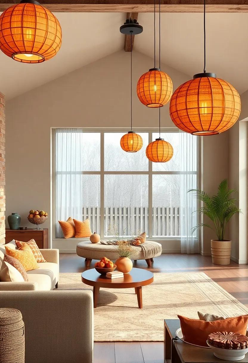 Brown ​Paper Lantern Pendant Lights: Hang lightweight brown paper lanterns that softly⁤ diffuse light and ⁣evoke the ​simplicity of fall gatherings