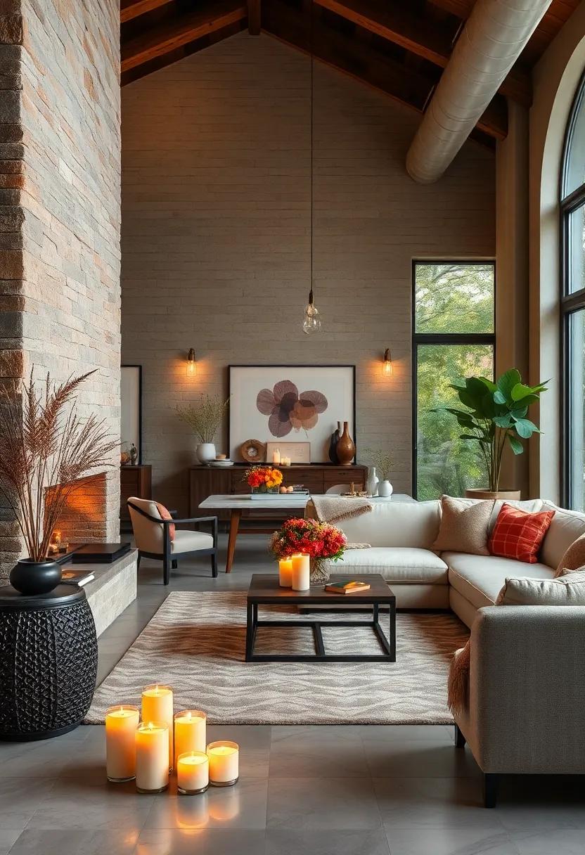 Cinnamon ‌scented⁢ Candles with Soft Lighting: Enhance ambiance by ‍pairing soft candlelight with the warm ⁤aroma ‍of cinnamon for a truly⁤ fall-inspired atmosphere