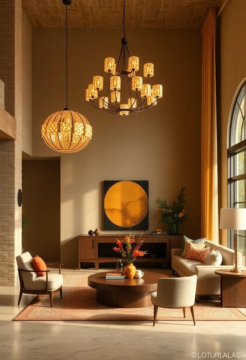 Harvest Moon Chandeliers: Choose chandeliers designed with⁤ amber⁤ and gold ​tones,⁤ mimicking the gentle radiance ⁤of a harvest moon