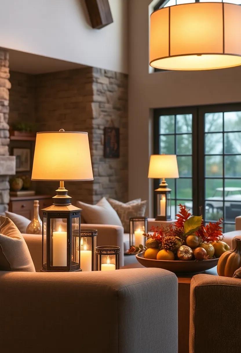 Rustic Lantern Table‍ Lamps: Incorporate lantern-style lamps with distressed finishes to evoke⁢ cozy fall evenings by the fire