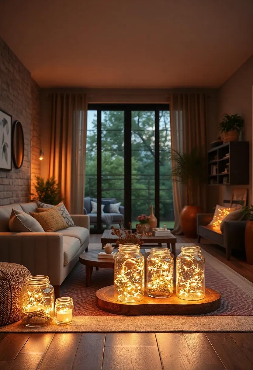 Warm​ White Fairy ​Lights⁢ in Mason Jars: Create charming, portable light ‌sources by ‍filling mason jars with⁤ warm white fairy ⁤lights