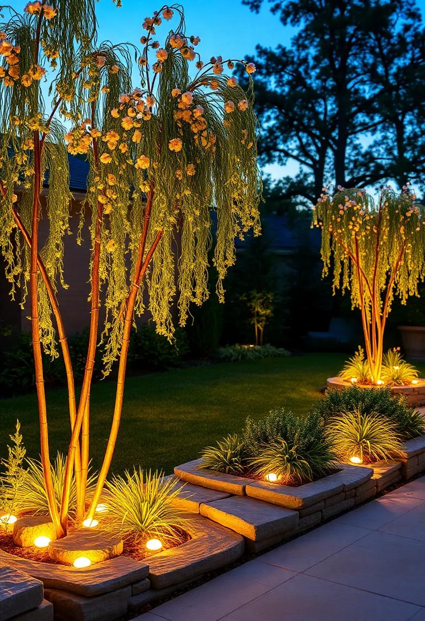 whispering willow Flowers: Softly lit ‍flowering branches of willow, giving⁣ a dreamy silhouette against ‌the evening sky