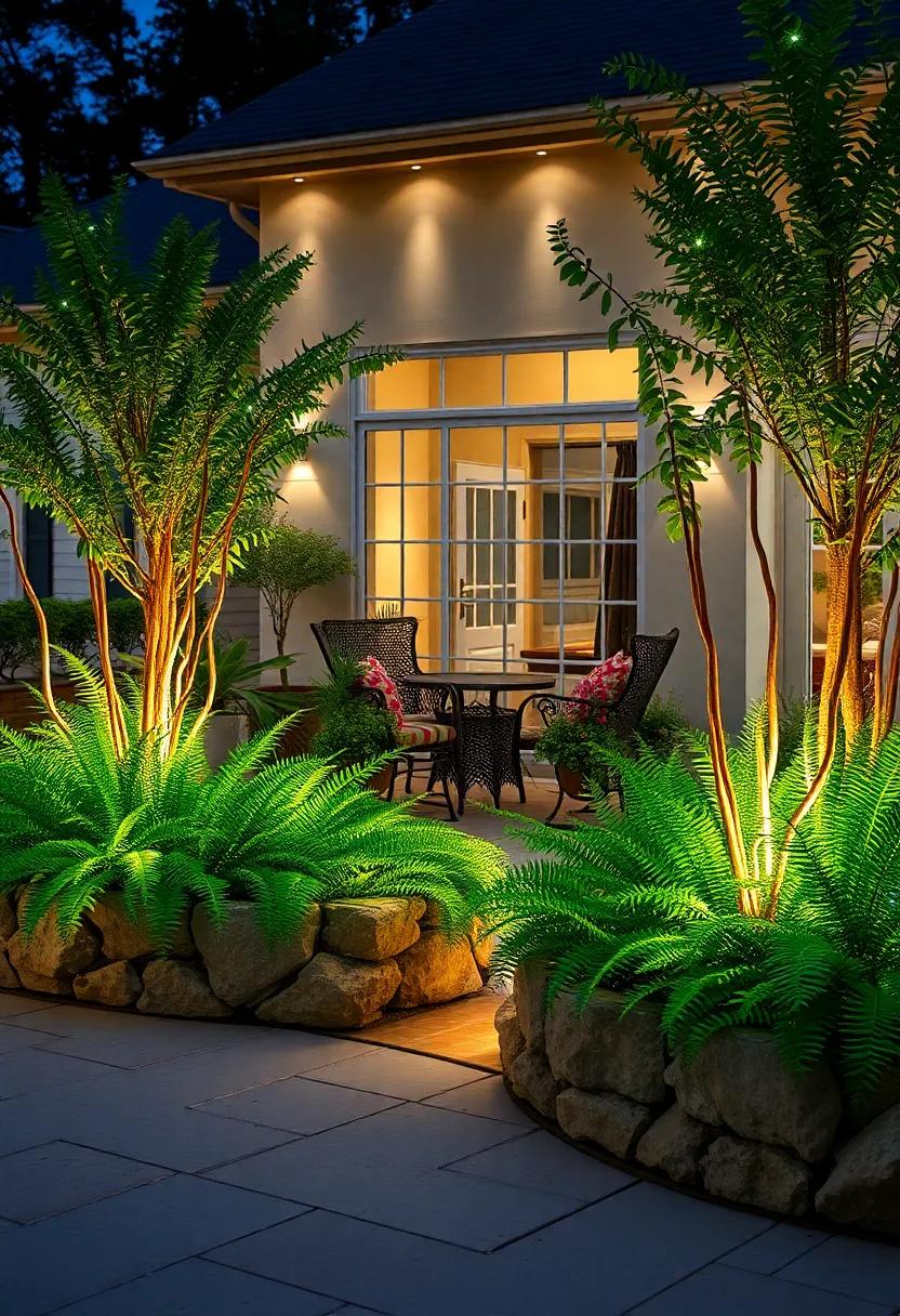 Fiber Optic Fern Fantasy: Lush ferns ⁤interwoven with⁣ fiber optics, creating a⁢ mystical and natural lighting display