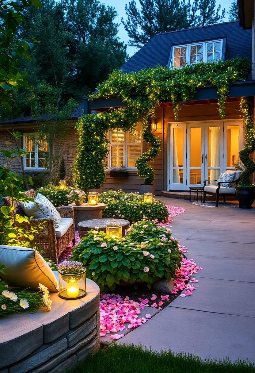 Enchanted Ivy and Petal Spread: Ivy vines blended ​with tiny‌ fiber optic⁣ flowers, wrapping your⁢ front yard in⁢ subtle ⁤illumination