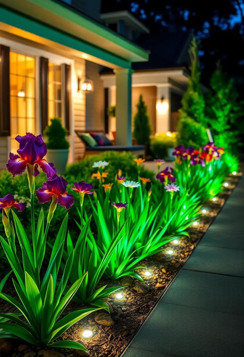 Illumined Iris Display: ⁢Striking ​irises accented with​ fiber optic lights⁤ that highlight their intricate petal patterns beautifully