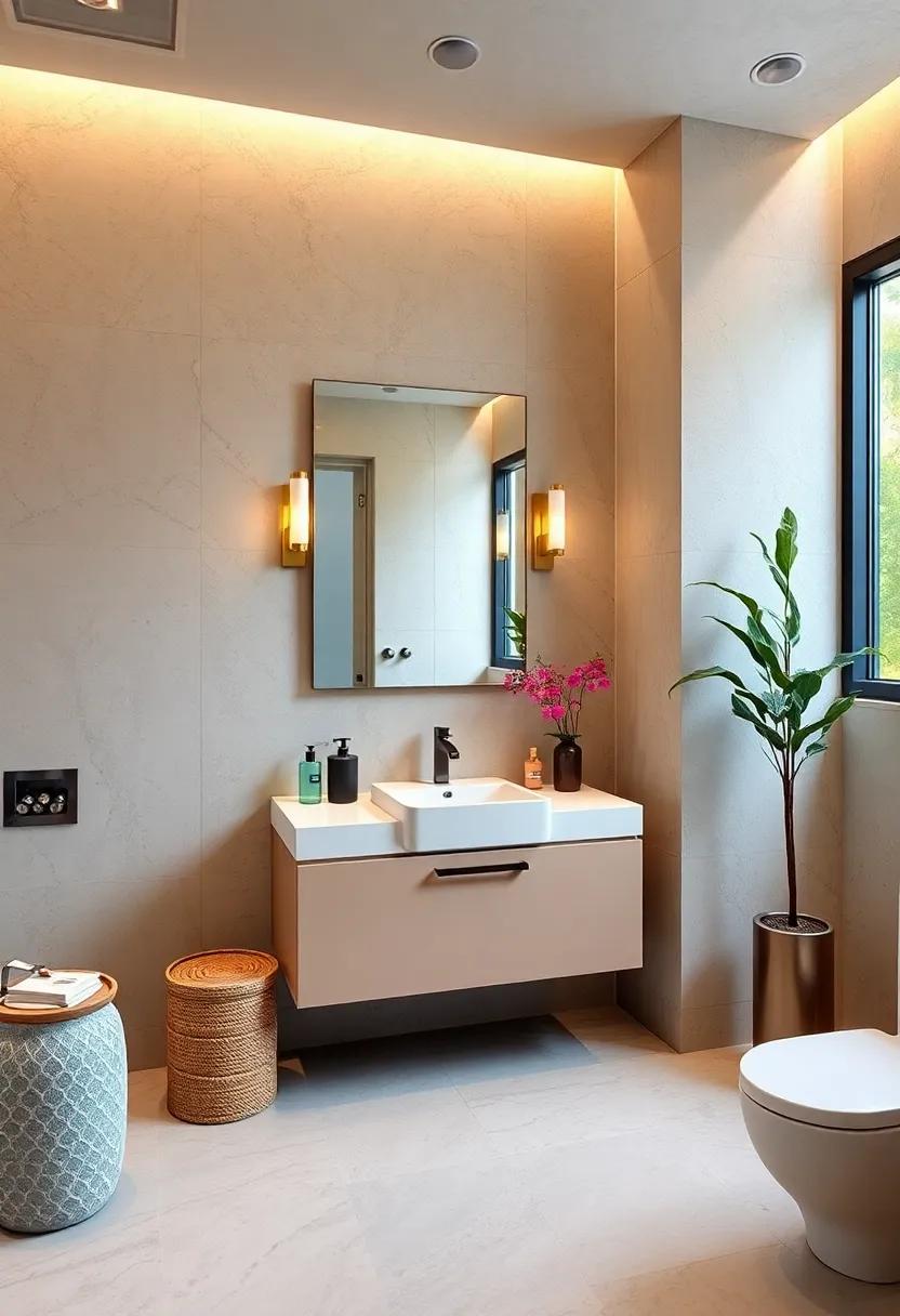 Select a sleek, modern⁣ vanity with clean ‍lines ‌for​ a ‌minimalist yet ⁢chic look