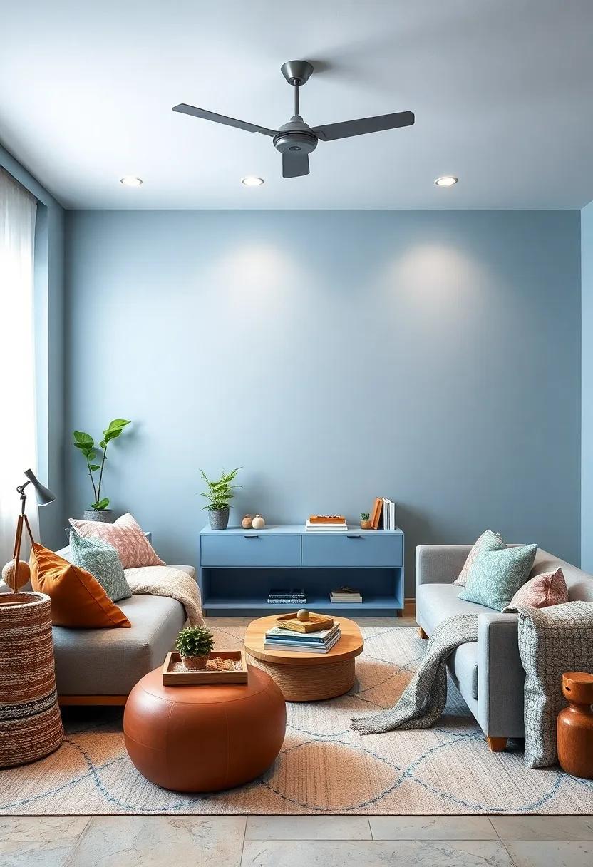 Light Blue and Earth ⁤Tone Harmony: balance light blue with earth-toned accents ⁢like‌ terracotta and olive ⁢green for a grounded⁣ and stylish feel