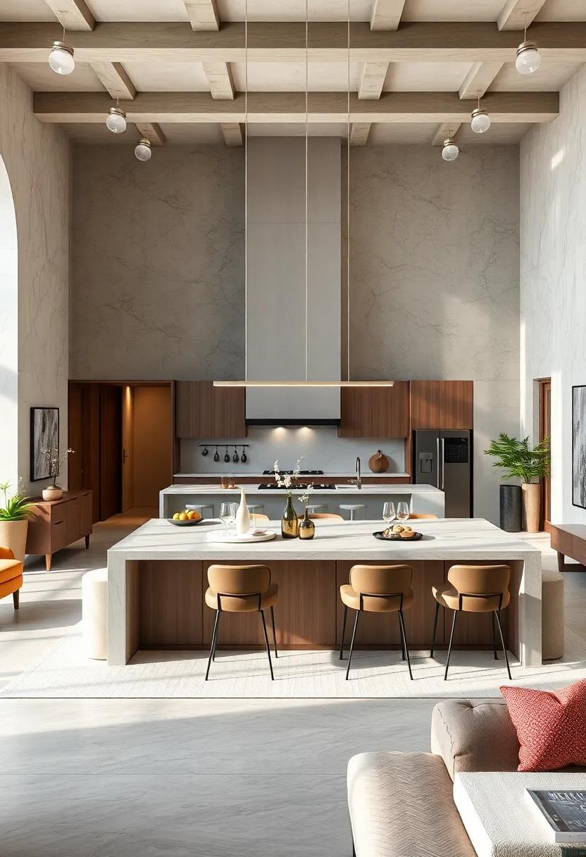 Frame Your ‌Large Island with Comfortable Bar Stools to‍ Encourage Social⁤ Interaction