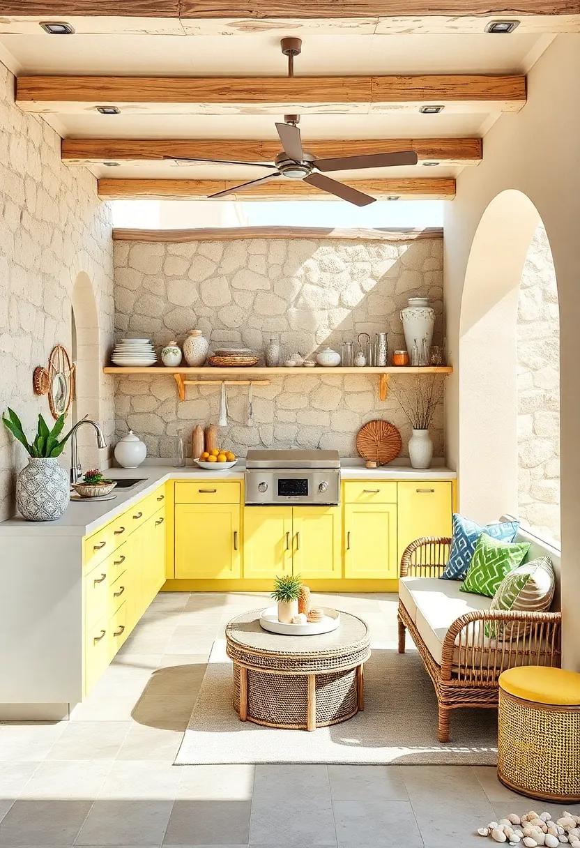 Amalfi Coast Chic: Bright,airy design with lemon-colored ⁢cabinetry,pebbled flooring,and seashell décor reflects⁢ the iconic⁢ Mediterranean coast’s cheerful vibe