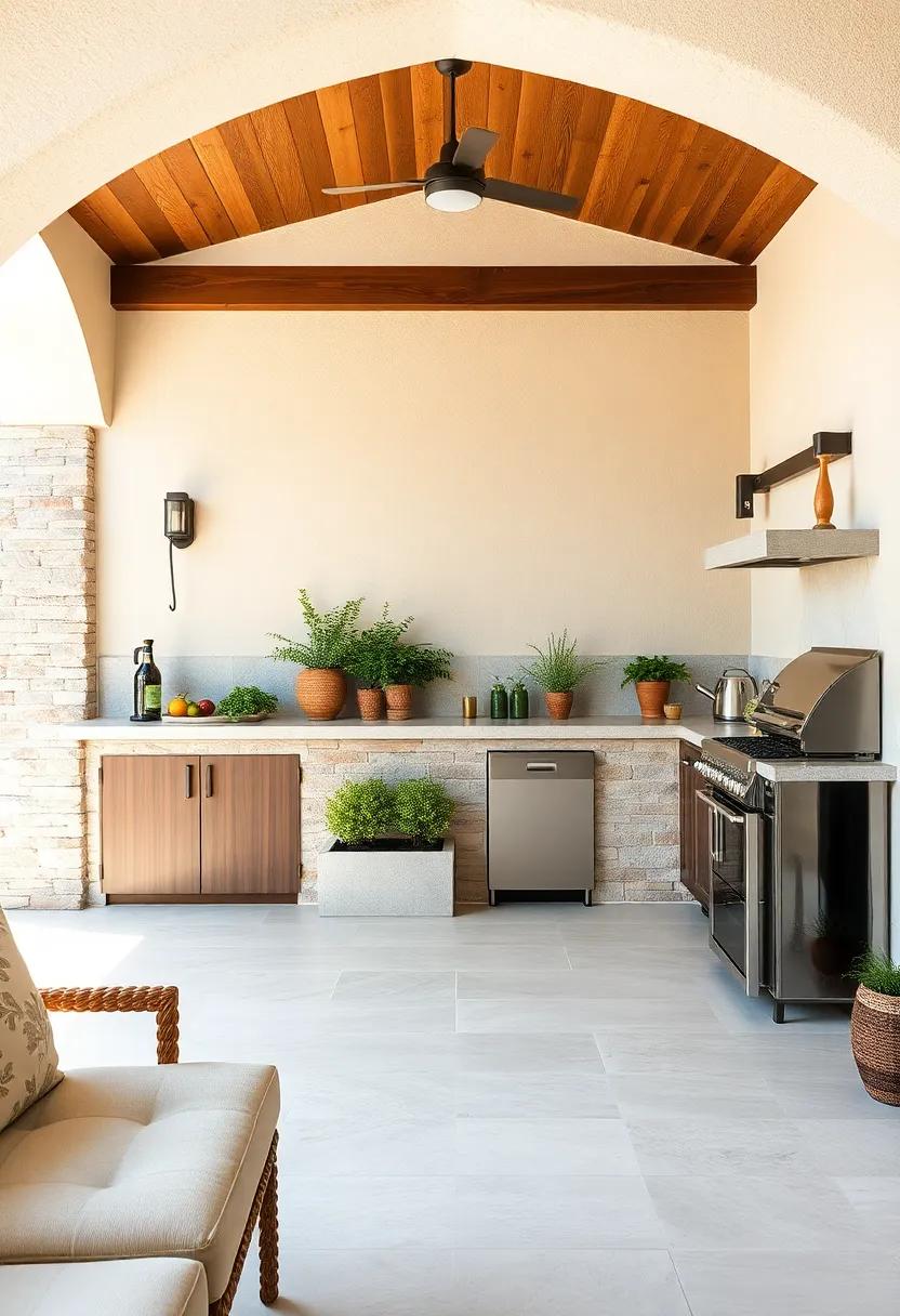 Mediterranean Herb‍ garden Kitchen: Integrated herb boxes filled with​ rosemary,⁤ thyme, and basil enrich the space, giving⁣ the outdoor kitchen a fresh and fragrant ‌character