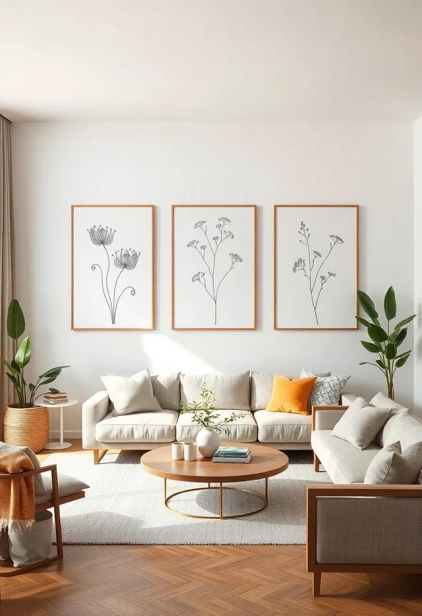 Sparse ‍Botanical ⁣Line Drawings: Barely-there, fine line sketches of plants that are light and airy in ‌monochrome