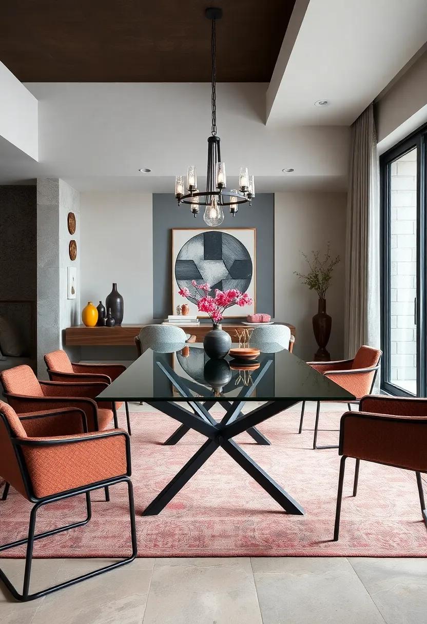 Blackened Steel Frame with⁤ Glass Top – Dark framing⁣ adds drama while glass​ keeps it open and inviting