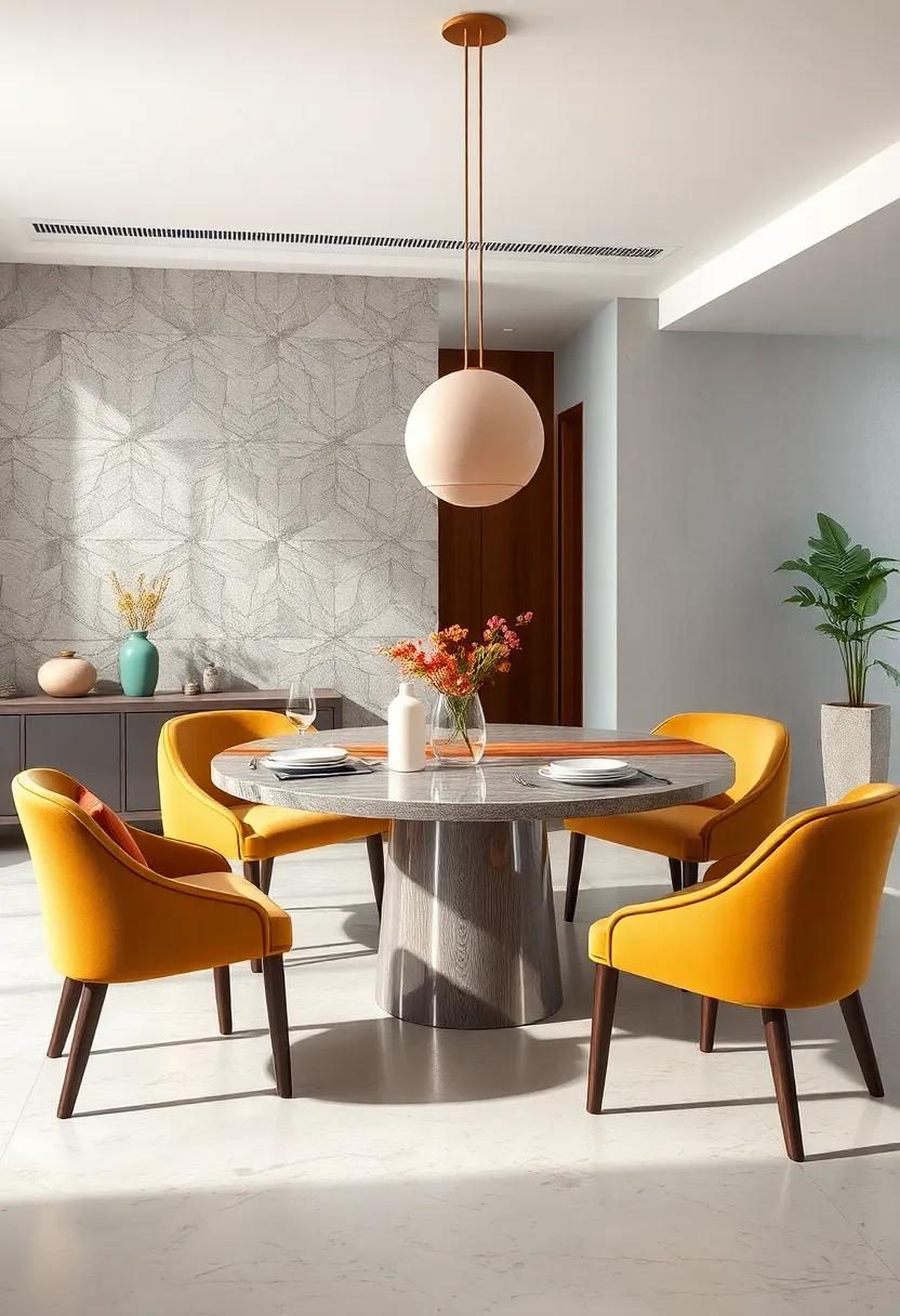 Rounded ‌Corner Table with Mixed Finish ⁤– Balancing softness and structure⁢ in⁣ a ⁢versatile dining companion