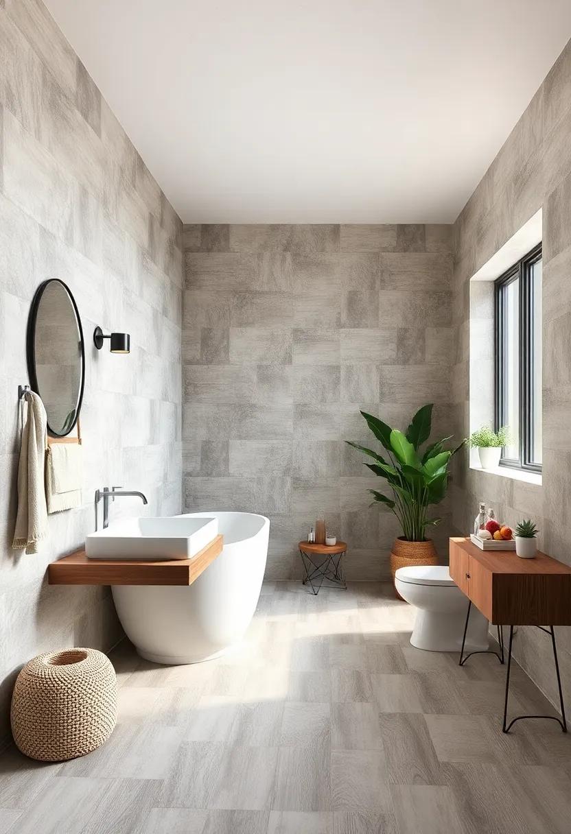 Textured Linen-Look Tiles to Mimic Farmhouse​ Fabrics