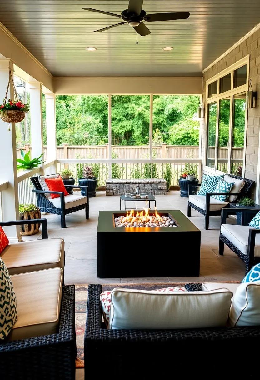 GML ‍Outdoor Propane Fire Pit – Minimalist with a sleek black finish and decorative river stones⁣ enhancing its ⁢visual appeal