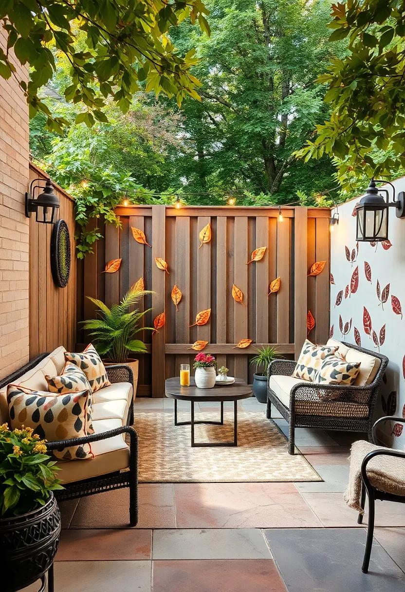 Autumn Leaves⁢ Stencil: Add detailed leaf⁣ patterns in seasonal colors‌ for an ​artistic fence that celebrates fall’s beauty