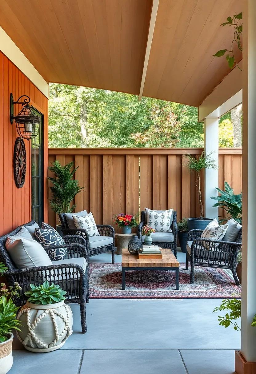 Cozy Cabin Look: Paint your fence in warm chestnut⁤ tones with subtle texture to evoke a cozy autumn cabin ​feel
