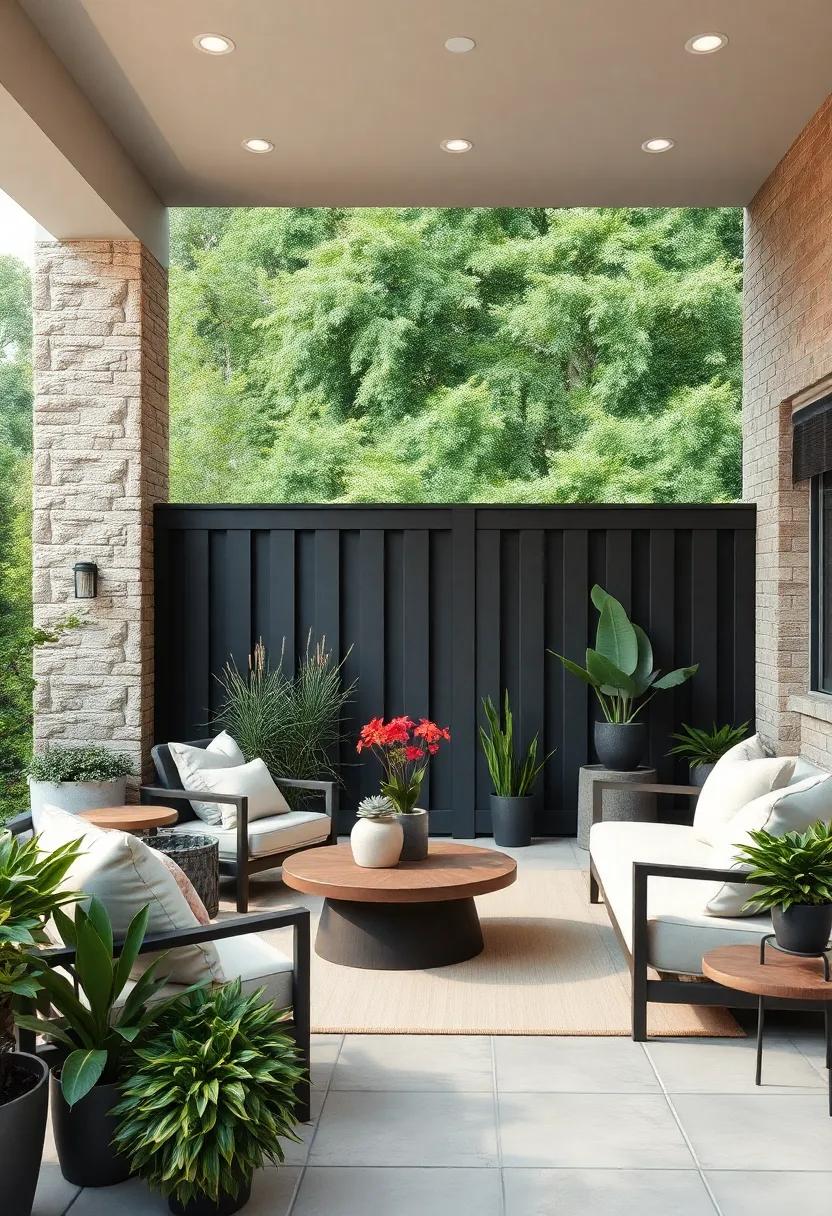 Monochrome Minimalism: Pick a single neutral tone‌ like charcoal or taupe and vary its shades for a sophisticated all-season fence