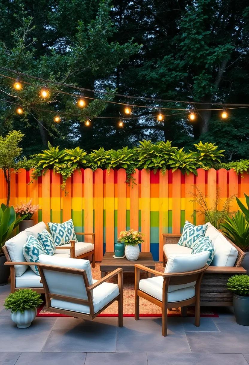 Rainbow Festival: celebrate all seasons with a vibrant ⁣rainbow palette that adds a playful and​ joyful touch to your fence