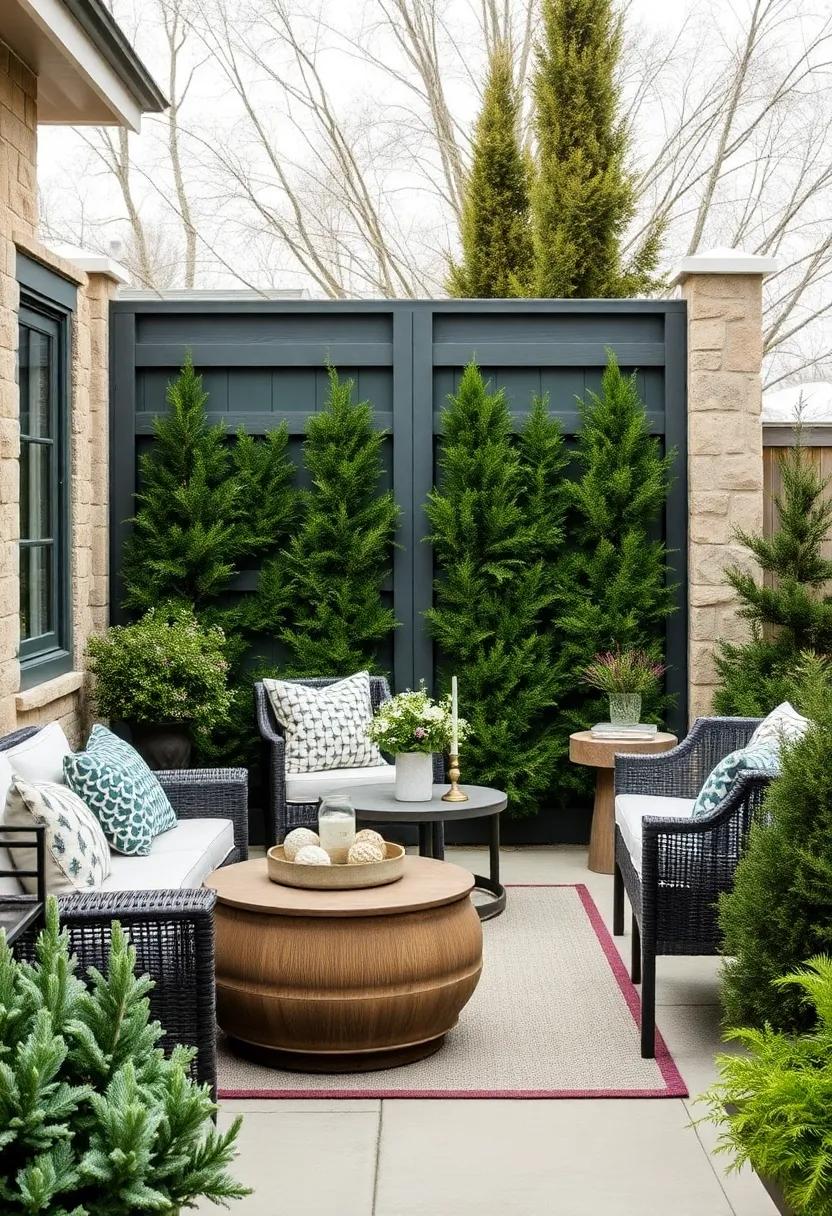 Winter Evergreen Accents: ⁣highlight your fence with deep evergreen panels accented with silver or white details ⁤for⁣ a⁤ classic winter look