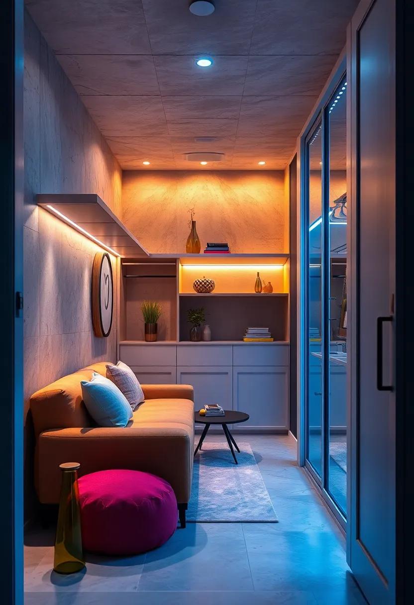 Place lighting strips or motion-sensor LED lights inside to illuminate dark corners effectively