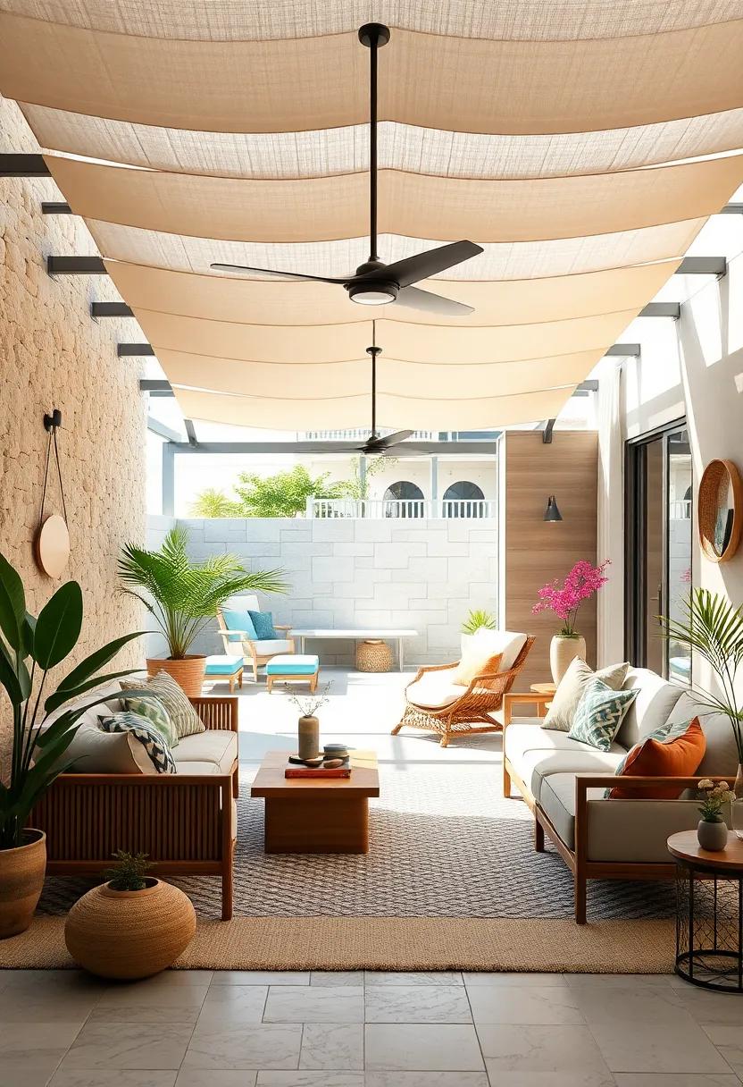Employ⁢ retractable awnings on ‌patios to extend living ⁢space while‍ controlling sunlight