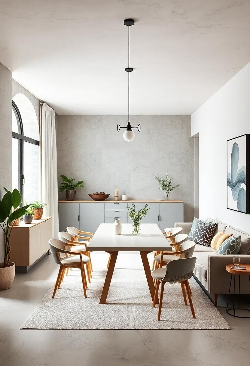 Minimalist Scandinavian-Inspired Layout: Clean lines, light colors, and functional furniture pieces create an uncluttered, spacious feel