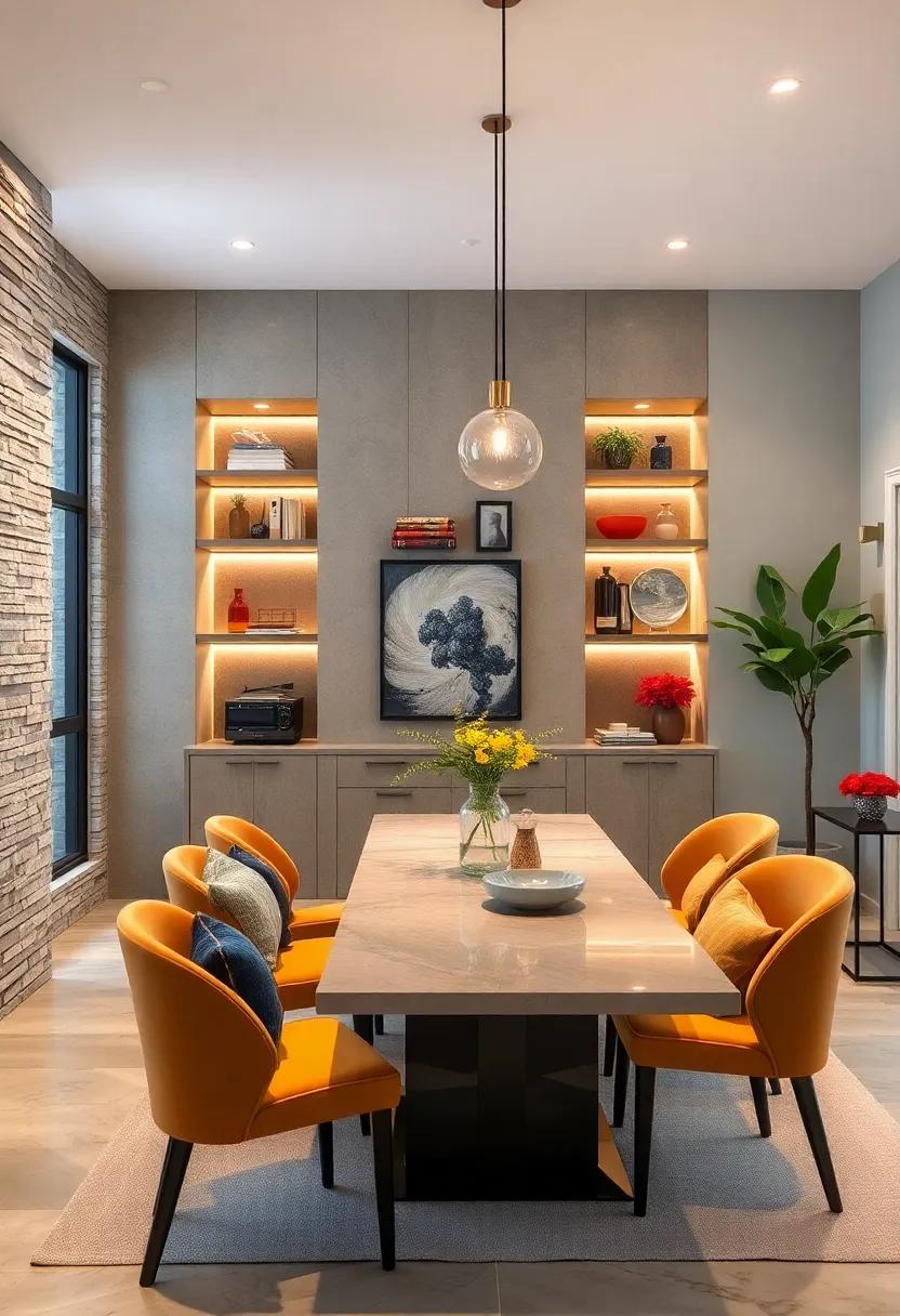 Recessed Wall Shelves and ⁣Cabinets: Utilize‌ vertical wall space for dining essentials, leaving more floor area ⁢open and⁢ accessible