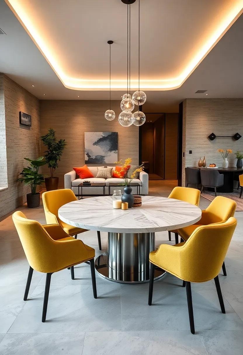 Rotating Lazy Susan Table:⁣ maximizes sharing space on compact tables, enhancing functionality without needing extra room