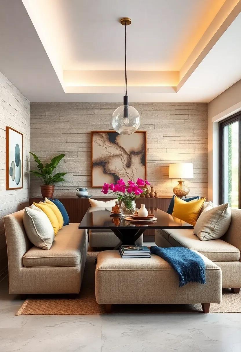 Storage Ottoman Seating: ⁢Seating that ⁤doubles as hidden‌ storage for ​cushions, linens, or dining accessories