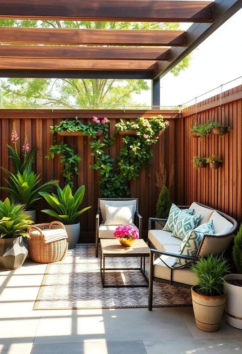 Add Vertical Gardens: Use ⁣vertical structures ⁣to grow succulents or flowers for‍ a lush, living fence