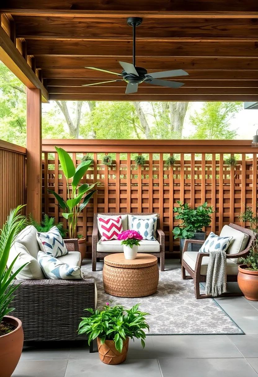 Install Decorative‍ Lattice Panels: Blend style ​and‌ function by adding⁢ lattice‌ inserts for a charming, airy look