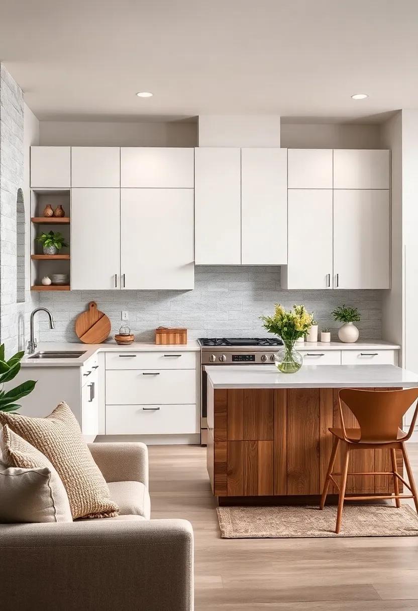 Glossy White and⁤ Rustic wood: blend glossy white upper ​cabinets with rustic reclaimed wood⁢ lowers for a⁣ fresh yet character-filled⁢ kitchen vibe