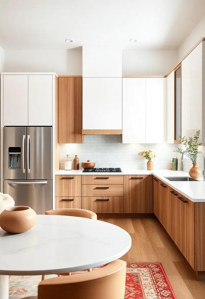 Natural Wood Accents: incorporate natural oak lower cabinets with soft ‌white⁢ uppers to ‍bring ​warmth ‍and ⁤texture into⁤ your kitchen