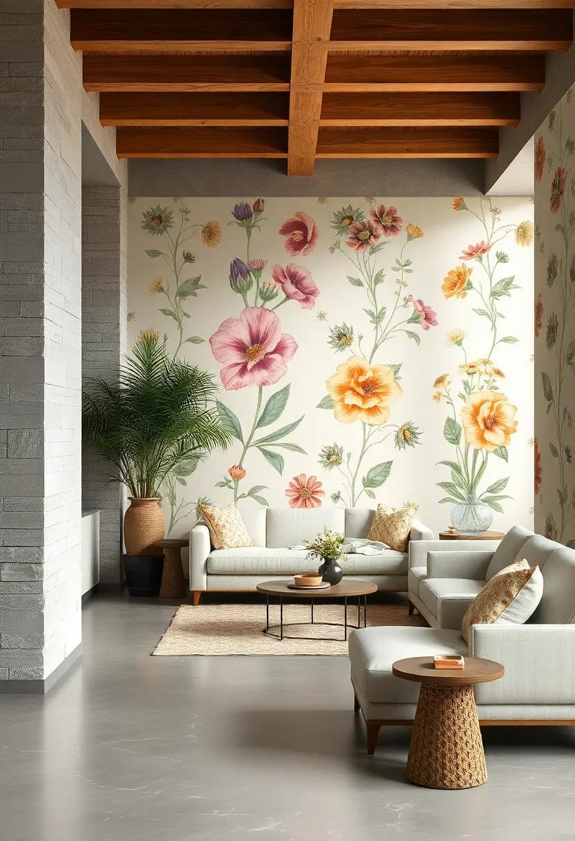 Botanical Illustration Style⁣ – Meticulously detailed‍ flower drawings that bring a scientific⁢ yet‍ artistic vibe to wallpapers ‍and​ textiles