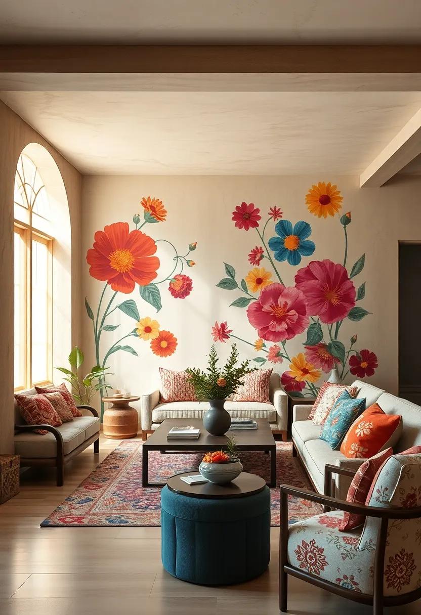 Folk Art Florals ‌– Bright, naive-style flowers inspired ​by⁢ traditional embroidery patterns ⁤from various cultures