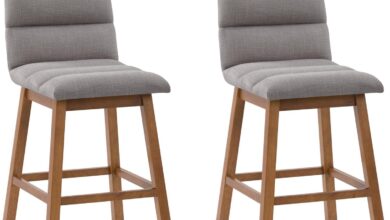Our Honest Take on Lilibet Light Gray Channel Tufted Barstools Set
