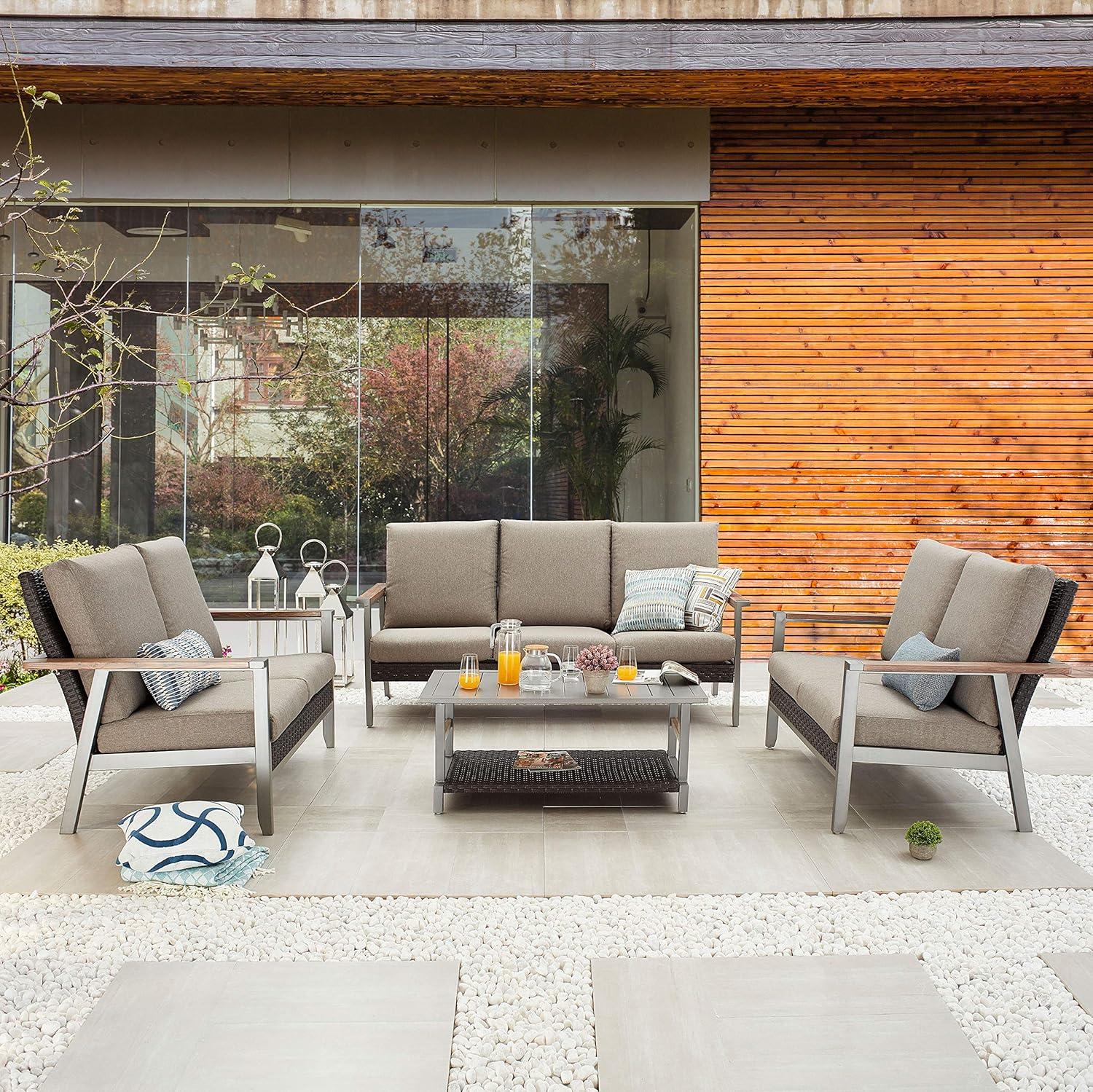 Our Honest Take on the PatioFestival 4-Piece Outdoor Sofa Set